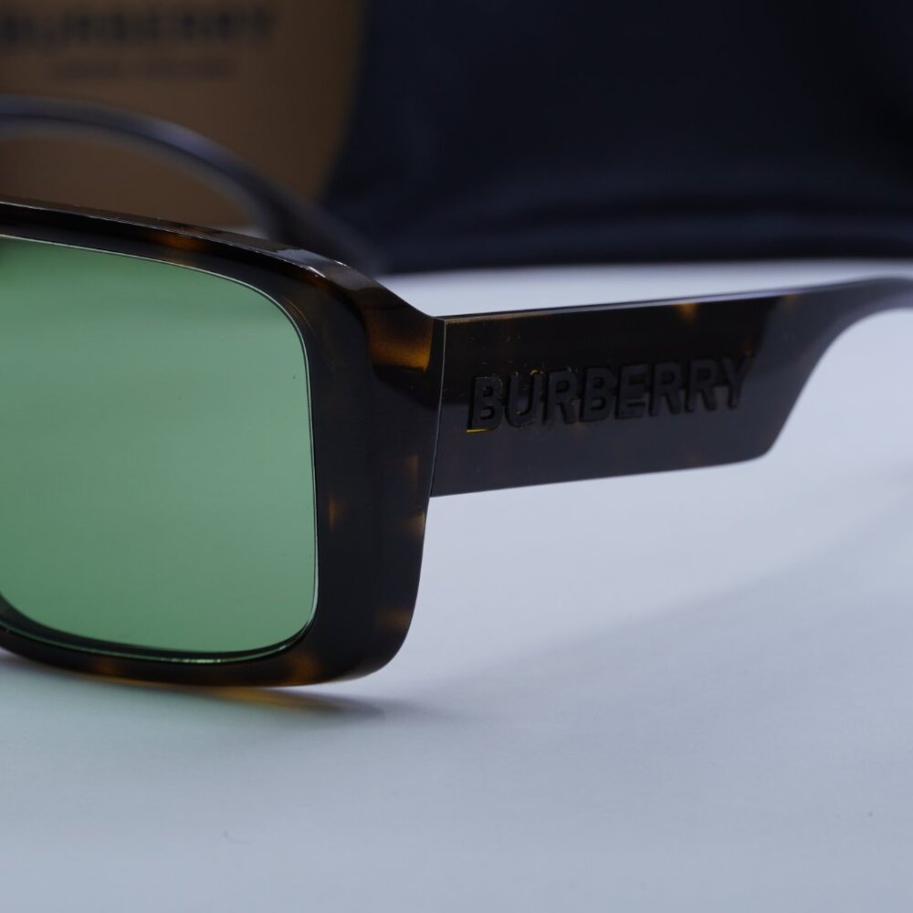 Burberry BE4401U 3002/2 Shield Sunglasses - Havana/Green - Picture 2 of 10
